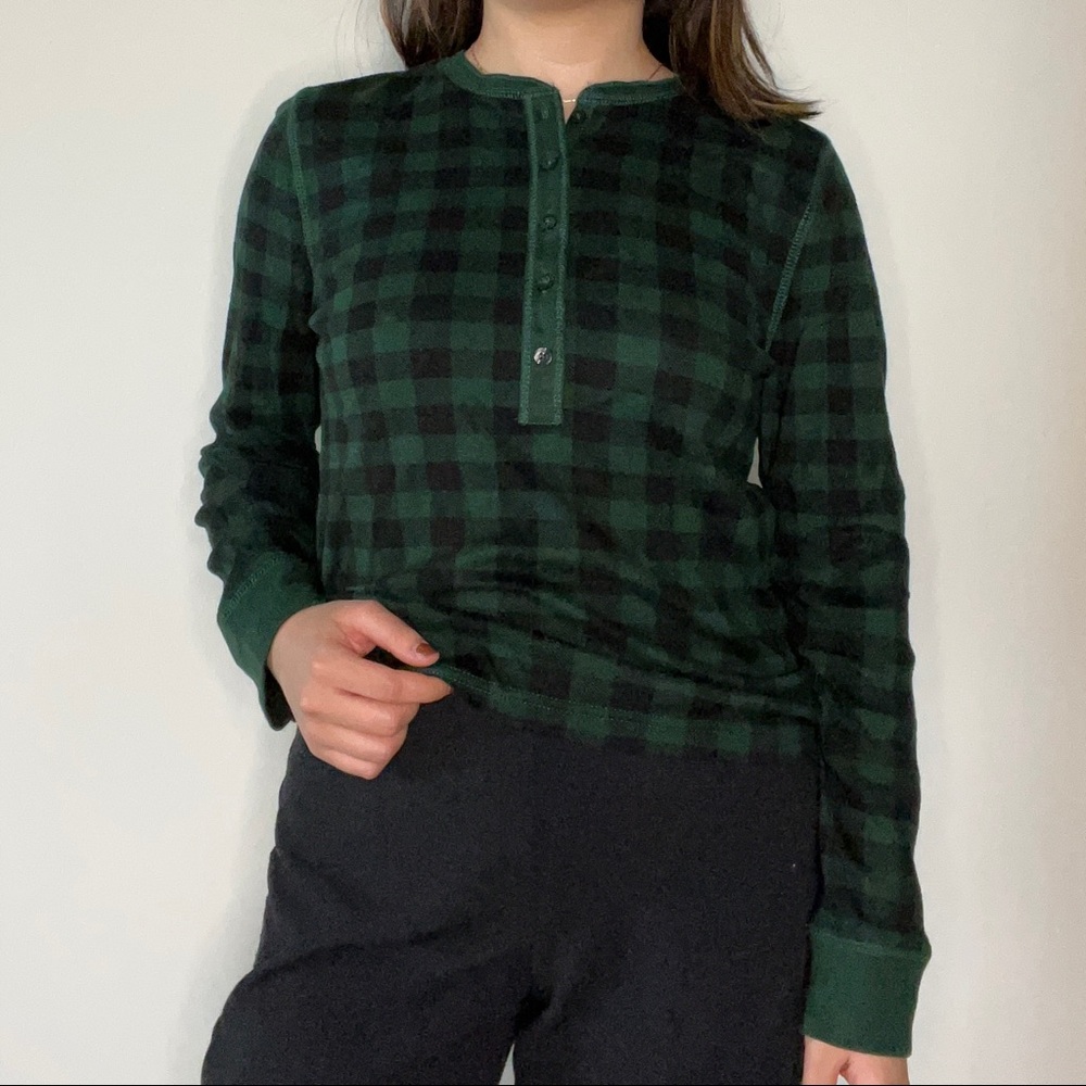 Chaps Denim plaid shirt